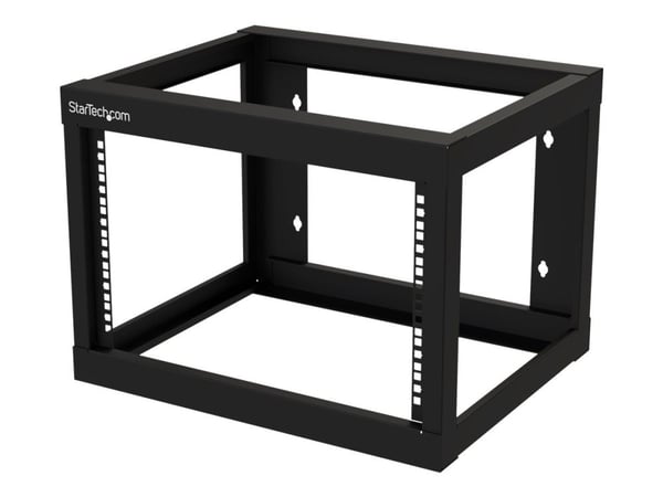 StarTech.com 6U väggmonterat rack - Öppen ram - 45,7 cm djup - Rack öppen ram - 2 stolpar - väggmontering - svart - 6U - 19"