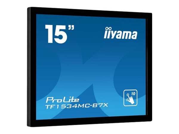 iiyama ProLite TF1534MC-B7X - LED-skjerm - 15" - åpen ramme - berøringsskjerm - 1024 x 768 - TN - 370 cd/m² - 700:1 - 8 ms - HDMI, VGA, DisplayPort...