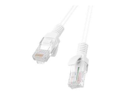 Lanberg - Koblingskabel - RJ-45 (hann) til RJ-45 (hann) - 5.4 mm - UTP - CAT 6 - formstøpt, uten hindringer, flertrådet - hvit, RAL 9010