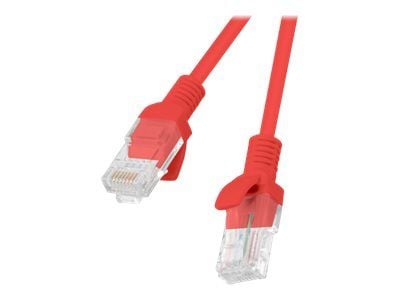 Lanberg - Koblingskabel - RJ-45 (hann) til RJ-45 (hann) - UTP - CAT 6 - formstøpt, uten hindringer, flertrådet - rød, RAL 3017