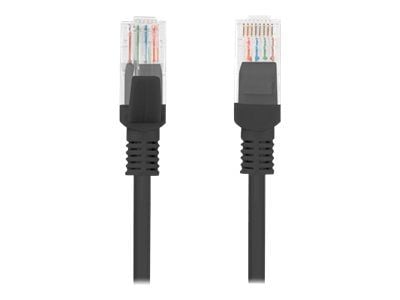 Lanberg - Koblingskabel - RJ-45 (hann) til RJ-45 (hann) - UTP - CAT 5e - flertrådet - svart, RAL 9004