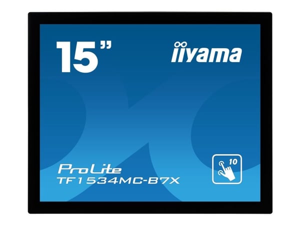 iiyama ProLite TF1534MC-B7X - LED-skjerm - 15" - åpen ramme - berøringsskjerm - 1024 x 768 - TN - 370 cd/m² - 700:1 - 8 ms - HDMI, VGA, DisplayPort...