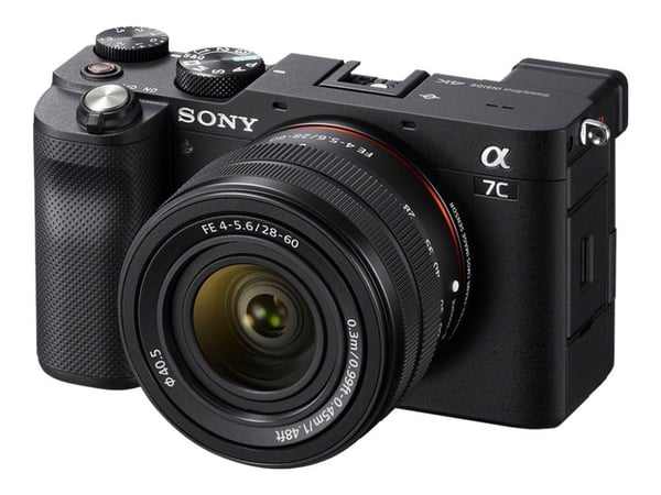 Sony a7C ILCE-7CL - Digitalkamera - speilløst - 24.2 MP - Full Frame - 4K / 30 fps - 2.1optisk x-zoom 28 - 60 mm-linse - Wireless LAN, NFC, Bluetoo...
