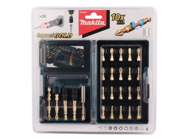Makita Impact Gold - Spissett for skrutrekker - torx, phillips, pozidriv, square - heksagonal