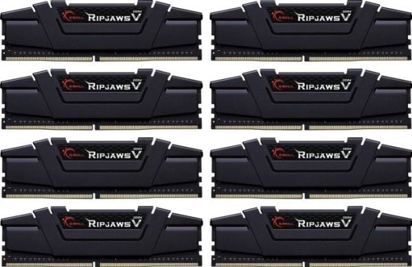 G.Skill Ripjaws V - DDR4 - sett - 256 GB: 8 x 32 GB - DIMM 288-pin - 3600 MHz / PC4-28800 - CL18 - 1.35 V - ikke-bufret - ikke-ECC - klassisk svart