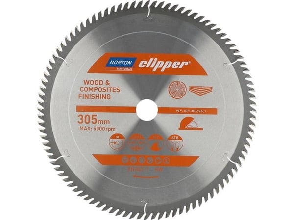 Norton Clipper NORTON SIRKULSAG 305mm x 30mm x 96z TRE OG KOMPOSITTER ATB (3.2 / 2.2) N70184608125
