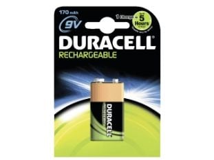 Duracell Ultra batteri 9V - 170mAh, genopladeligt