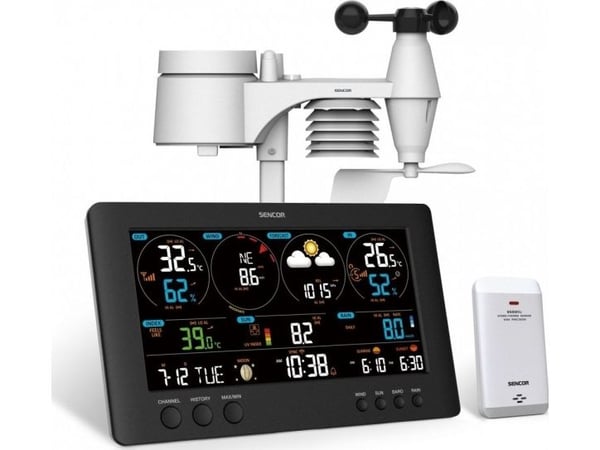 Værstasjon Sencor Profesjonell WiFi METEO SWS 12500, høy LCD 21,4 cm (farge)