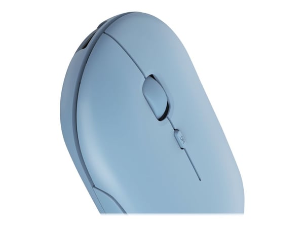 Trust Puck - Mus - høyre- og venstrehåndet - optisk - 4 knapper - trådløs - Bluetooth, 2.4 GHz - USB trådløs mottaker - blå