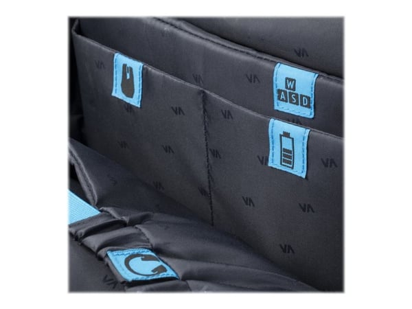 Riva Case Borneo Series 7860 - Rygsæk til notebook - 17,3" - sort, icy blue