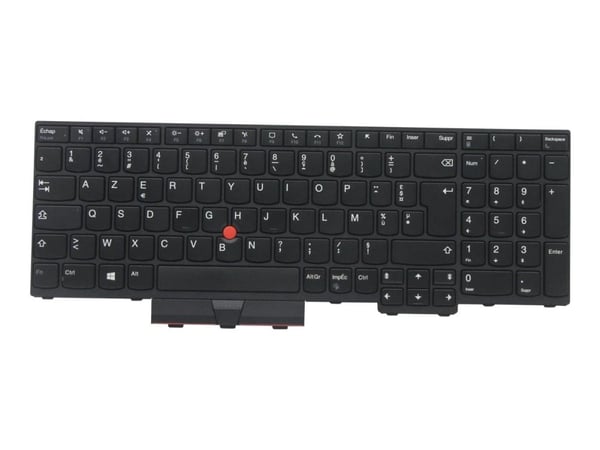 Chicony - Erstatningstastatur for bærbar PC - Fransk - svart - for ThinkPad L15 Gen 1 20U7, 20U8