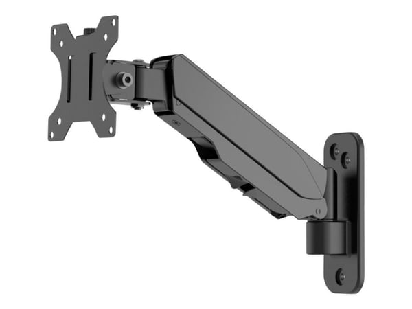 Multibrackets M Monitormount Wall Basic Single - Monteringssats (lutningsvridbar arm, fullrörelsemontering) - för LCD-TV - svart - skärmstorlek: 17...