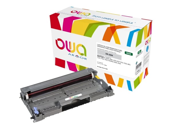 OWA - Kompatibel - gjenfabrikert - trommelsett (alternativ for: Brother DR2000) - for Brother DCP-7010, DCP-7025, HL-2030, HL-2040, HL-2070, MFC-78...