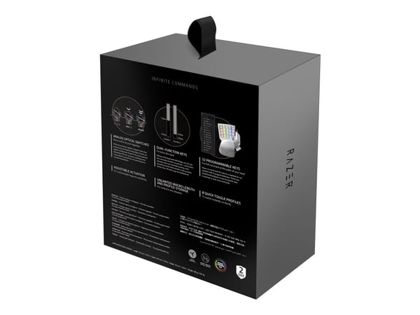 Razer Tartarus Pro - Tastegruppe - med 8-way directional thumbpad, rullehjul, keymap indicator, hyperesponse thumb button, spacebar actuator - bakg...