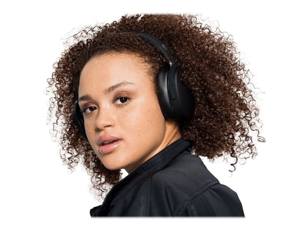 Skullcandy HESH ANC - Hodetelefoner med mikrofon - full størrelse - Bluetooth - trådløs, kablet - aktiv støydemping - ekte svart