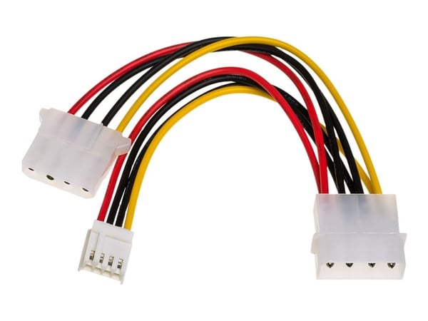Akyga - Strømadapter - 4-pin intern strøm (hunn) til 4-pin intern strøm, 4-pin mini-strømkontakt - 15 cm