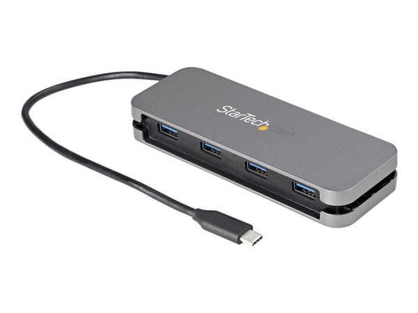 StarTech.com 4 portin USB C -keskitin - 4x USB-A - 5Gbps USB 3.0 Type-C -keskitin (USB 3.2/3.1 Gen 1) - väyläkäyttöinen - 11" pitkä kaapeli ja kaap...