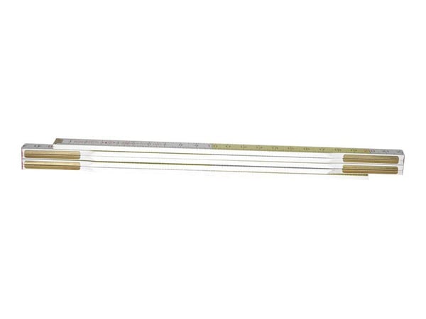 Stanley - Foldelinjal - 2 m - bladbredde: 17 mm - tre - hvit, gul