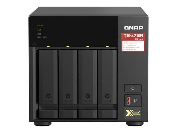 QNAP TS-473A, NAS, Tower, Ryzen Embedded, V1500B, Musta
