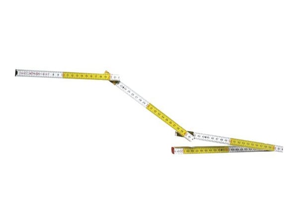 Stanley - Foldelinjal - 2 m - bladbredde: 17 mm - tre - hvit, gul