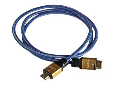 iBOX HD04 - HDMI-kabel - HDMI hann til HDMI hann - 1.5 m - blå - 4K-støtte