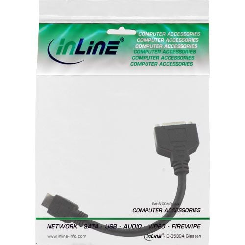 InLine 17670I, 0,2 m, HDMI tyyppi A (standardi), DVI-D, uros, naaras, kultainen