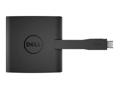 Dell DA200 - Ekstern videoadapter - USB-C - D-Sub, HDMI - svart - for Inspiron 17 77XX; Latitude 3590, 7389 2-in-1, 73XX; Precision 5520; XPS 12 92...