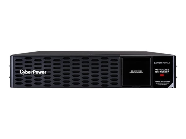 CyberPower External Battery Module Series BP48VP2U02 - Batteriinnbygging (rackmonterbar/ekstern) - 8 x batteri - blysyre - 9 Ah - 2U - svart - for ...