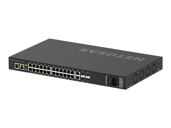 NETGEAR AV Line GSM4230P-100EUS - Switch - L3 - Managed - 24 x 10/100/1000 (PoE+) + 2 x 10/100/1000 + 4 x 1000Base-X SFP - sida till sida luftflöde...