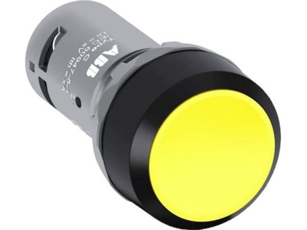 ABB innfelt trykknapp 1NO gul - 1SFA619100R1013
