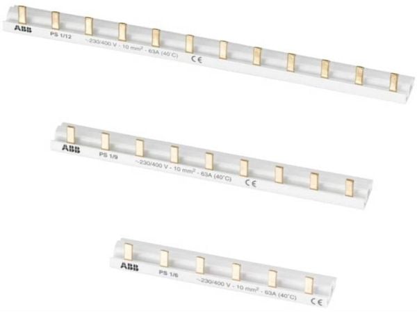 ABB PS1/9, Harmaa, 690 V, Haarukkaliitin, 10 mm², 63 A, 2 cm