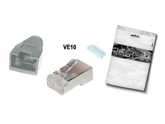 shiverpeaks BS72057-GR-10, RJ-45, Grå, Cat5e/6, Guld, 10 stk shiverpeaks BS72057-GR-10, RJ-45, Grå, Cat5e/6, Guld, 10 stk