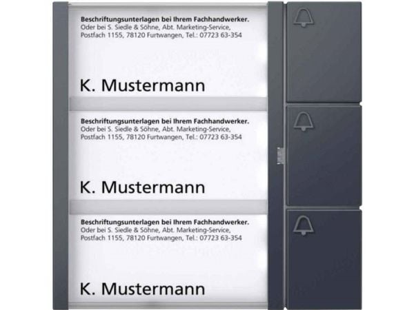 Tastemodul TM 612-3 AG antrasittgrå (210004999-00)
