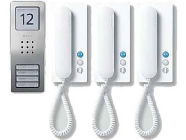 Siedle SET CA 812-3 E/W, Koblet med ledninger (ikke trådløs), Rustfritt stål, Hvit, Vegg