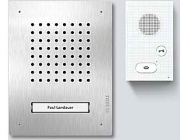 Siedle SET CLAB 850-1 E/W lydsett Siedle Classic rustfritt stål/hvit (210010045-00)