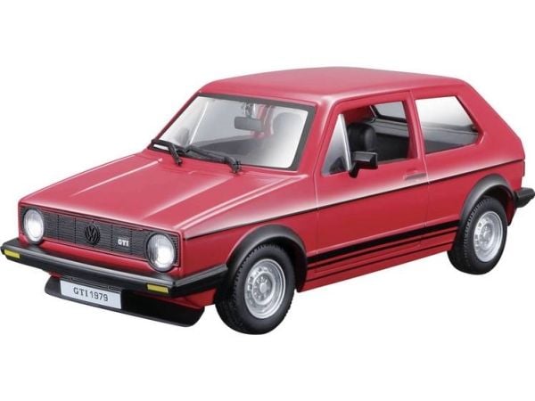 BBURAGO Volkswagen Golf Mk1 GTI (1979) 1/24, Klassisk bil, Montert på forhånd, 1:24, Volkswagen Golf Mk1 GTI, Alle kjønn, Rød