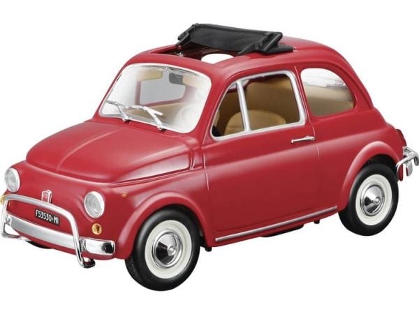 BBURAGO Fiat 500l 1968, Bybil, Montert på forhånd, 1:24, Fiat 500l 1968, Hankjønn, Rød