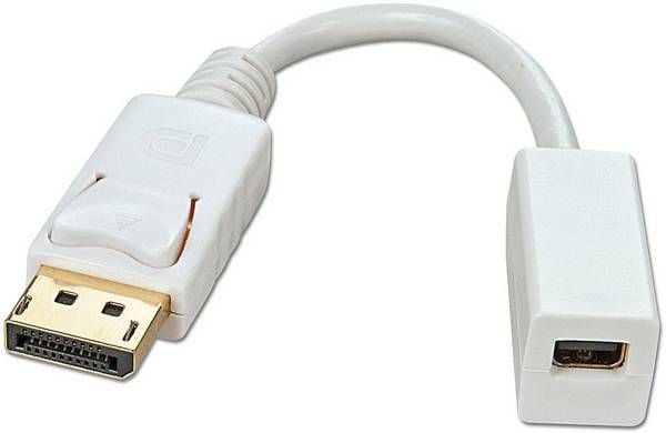Lindy 41060, 0,15 m, DisplayPort, Mini DisplayPort, Hankjønn, Hunkjønn, Hvit