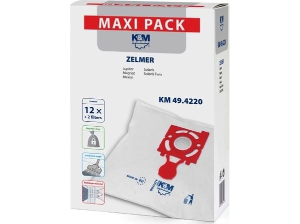 König & Meyer støvsugerpose Støvsugerposer 12 + 2 HK 49.4220 MAXI