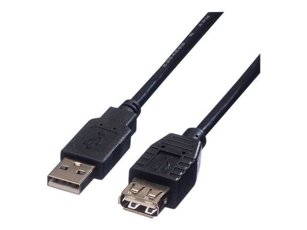 Roline - USB-forlengelseskabel - USB (hann) til USB (hunn) - USB 2.0 - 3 m - svart
