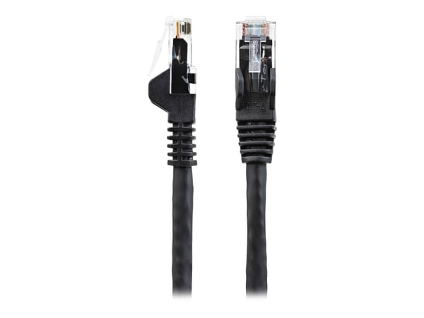 StarTech.com 3m LSZH CAT6 Ethernet-kaapeli, 10 Gigabit Snagless RJ45 100W PoE Network Patch Cord with Strain Relief, CAT 6 10GbE UTP, Musta, Yksilö...