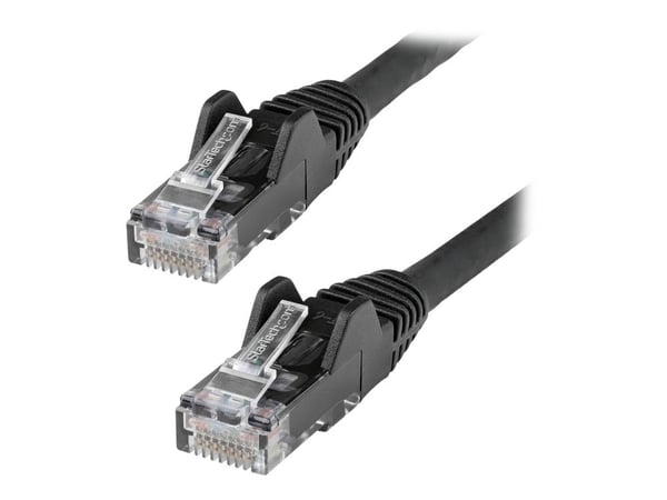 StarTech.com 3m LSZH CAT6 Ethernet-kaapeli, 10 Gigabit Snagless RJ45 100W PoE Network Patch Cord with Strain Relief, CAT 6 10GbE UTP, Musta, Yksilö...
