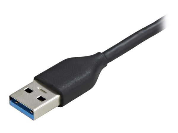 StarTech.com HB30AM4AB, USB 3.2 Gen 1 (3.1 Gen 1) Type-A, USB 3.2 Gen 1 (3.1 Gen 1) Type-A, 5000 Mbit/s, Musta, Harmaa, Muovi, 0,28 m