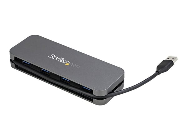 StarTech.com HB30AM4AB, USB 3.2 Gen 1 (3.1 Gen 1) Type-A, USB 3.2 Gen 1 (3.1 Gen 1) Type-A, 5000 Mbit/s, Musta, Harmaa, Muovi, 0,28 m