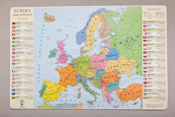Zachem Desk Pad: Politisk kart over Europa
