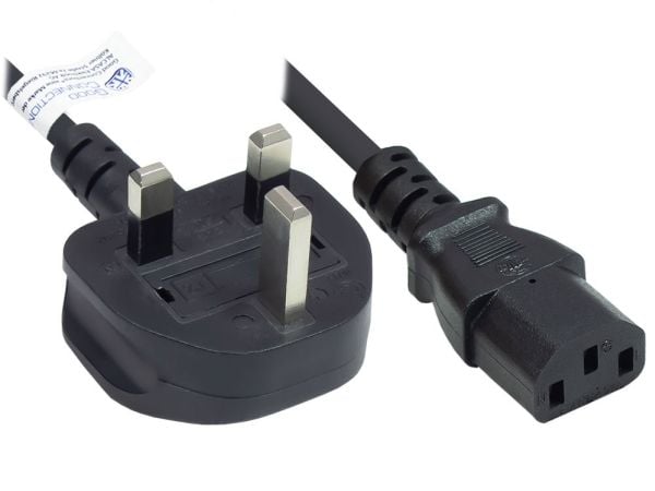 Alcasa P7030-S018 Virtajohto musta 1,8 m verkkopistoke tyyppi G C13 liitin (P7030-S018)