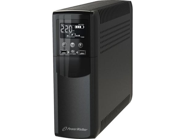 PowerWalker VI 800 CSW - UPS - AC 170 - 280 V - 480 Watt - 800 VA - 9 At - USB - utgangskontakter: 4