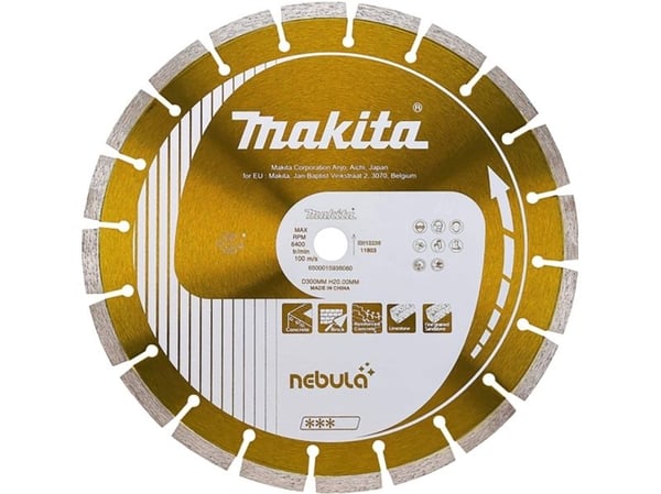 Makita Nebula - Skärskiva i diamant - för betong, kalksten, armerad betong, tegel, sandsten - 125 mm - för Makita DLX3179TX1