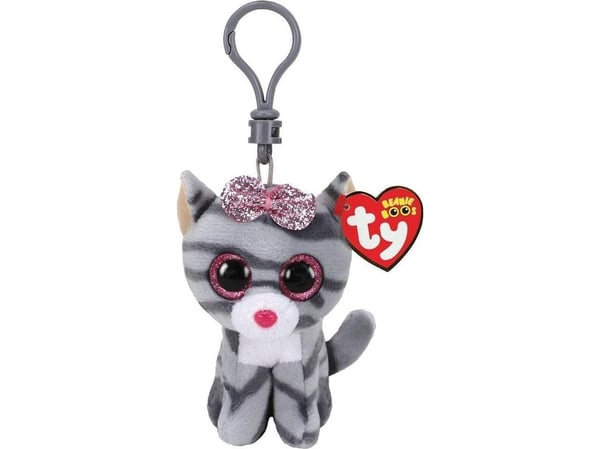 Nøkkelring TY Beanie Boos Kiki - grå katt