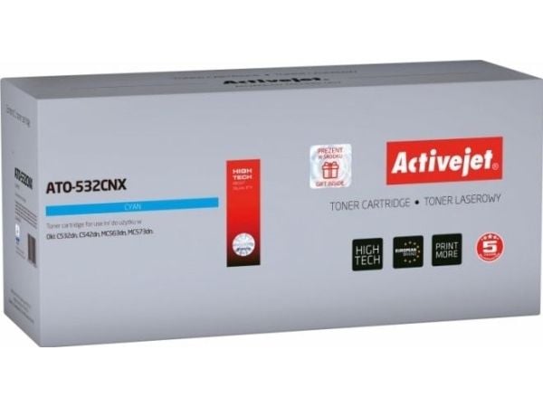 Activejet ATO-532CNX, 6000 sider, Cyan, 1 stykker